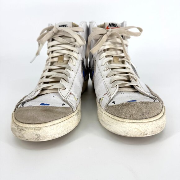 Nike Blazer Mid '77 "Paint Splatter" Men's Sneakers White DC7331-100 Sz 11 - Picture 4 of 9